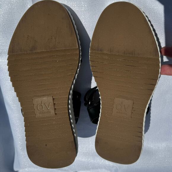 DV by Dolce Vita Finesse Sandals Black White Platform Strap Womens Size 8 Summer - Picture 8 of 8